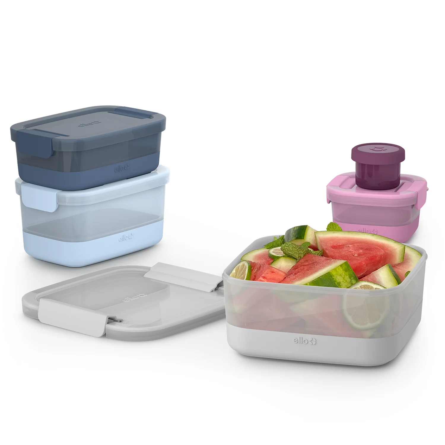 Plastic Food Storage Containers with Soft Base, Mixed Set of 5 - Image 4