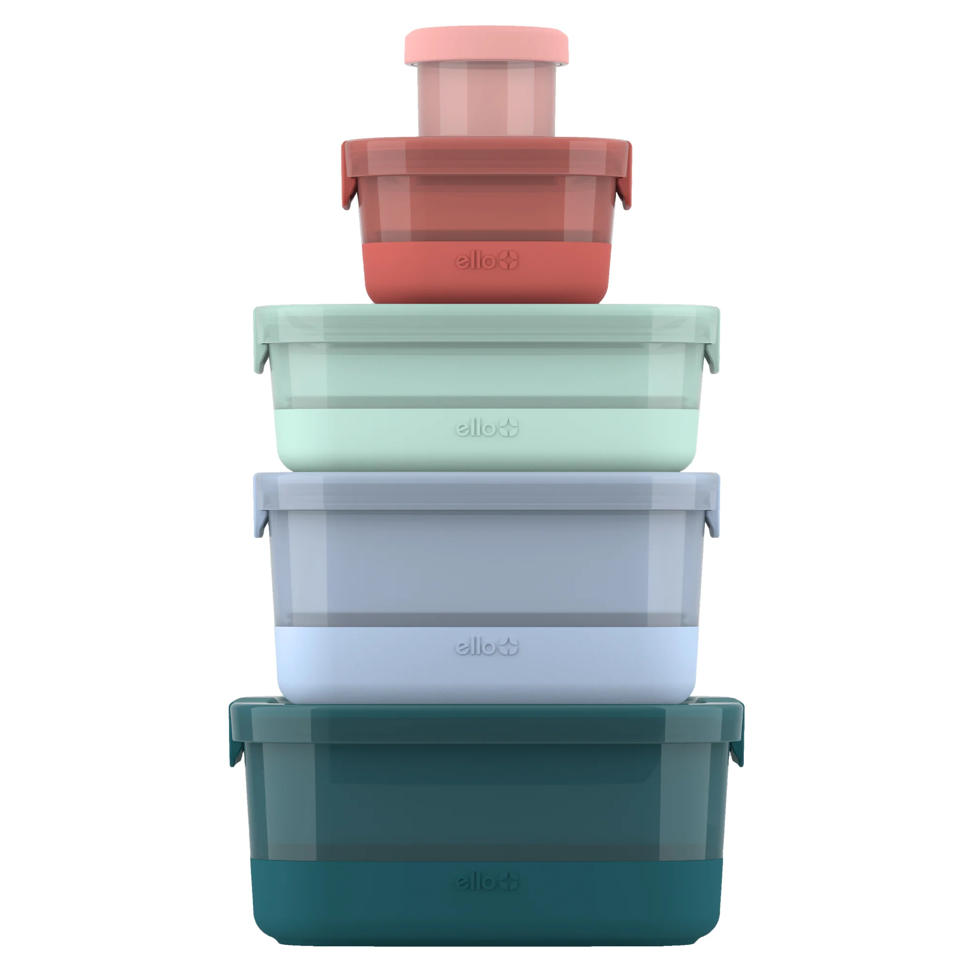 Plastic Food Storage Containers with Soft Base, Mixed Set of 5 - Image 7