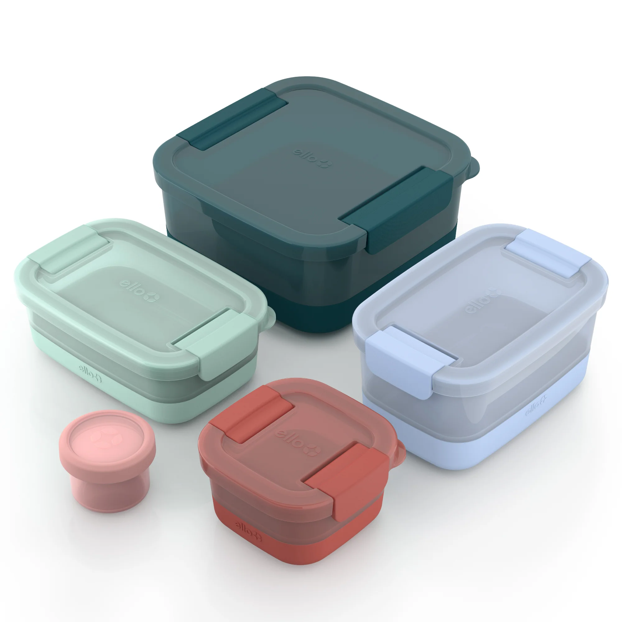 Plastic Food Storage Containers with Soft Base, Mixed Set of 5 - Image 9