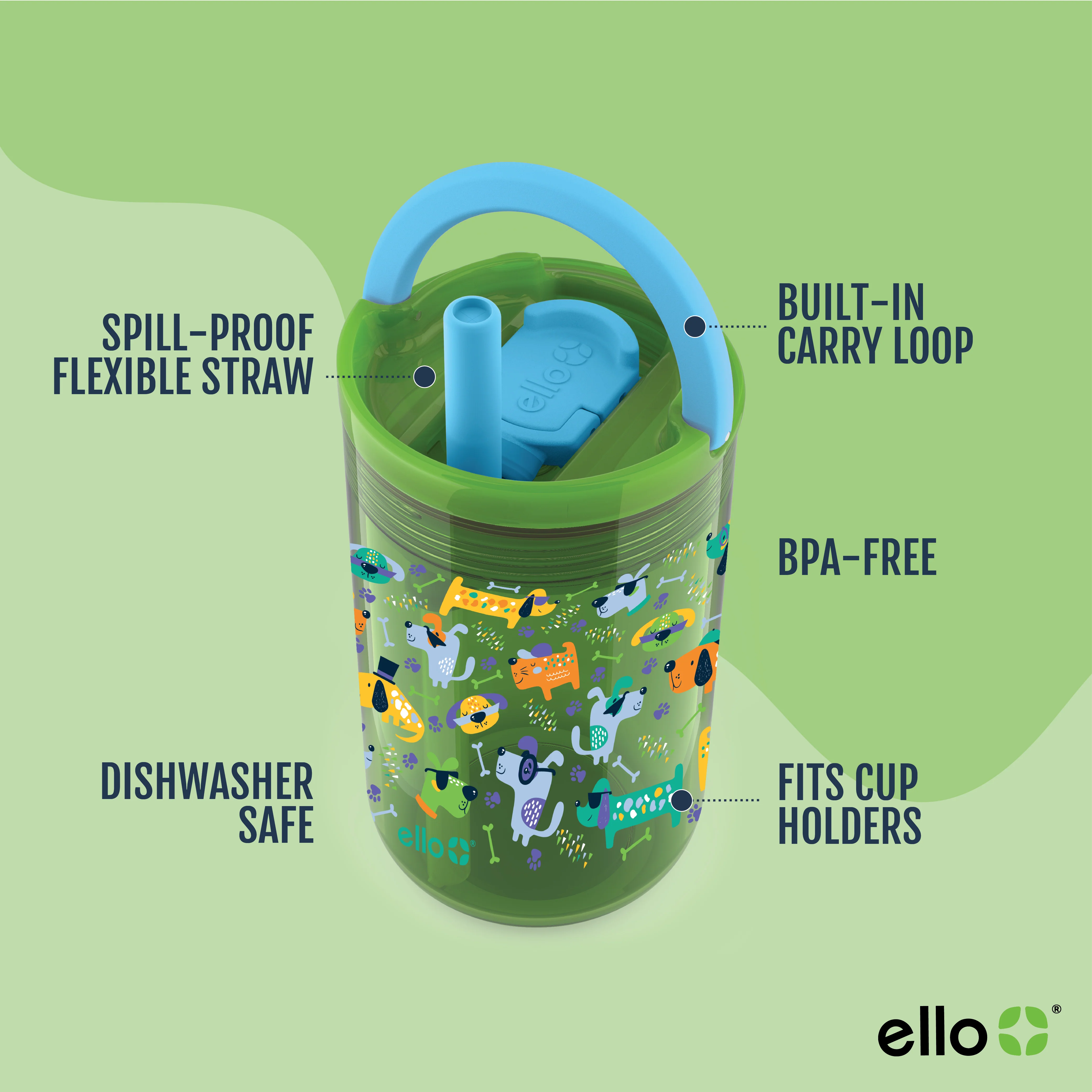 Bop 12oz Leakproof Kids Tumbler with Optional Straw, Set of 2 - Image 9