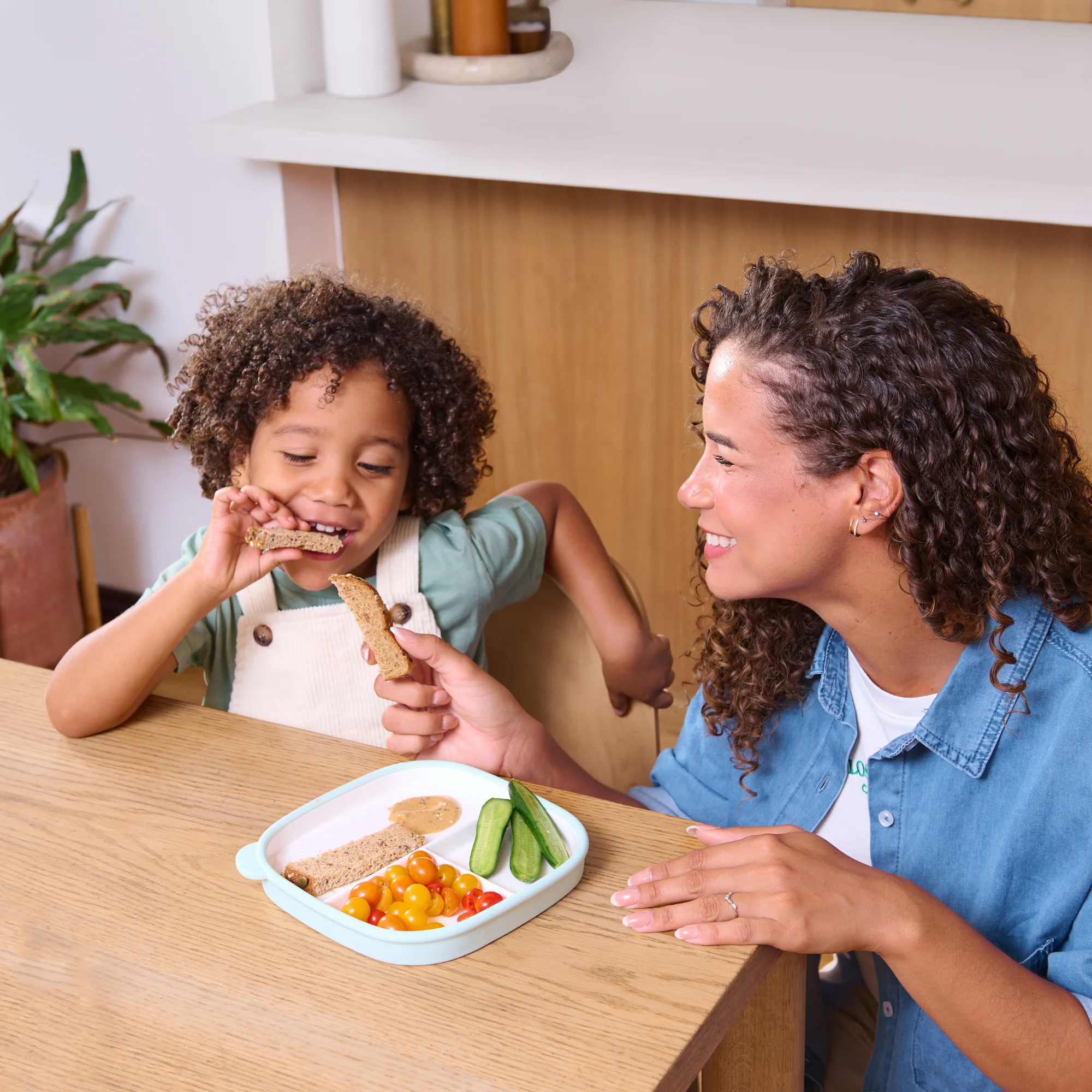 Clean Start Toddler Ceramic Everything Plate - 2 Pack - Image 3