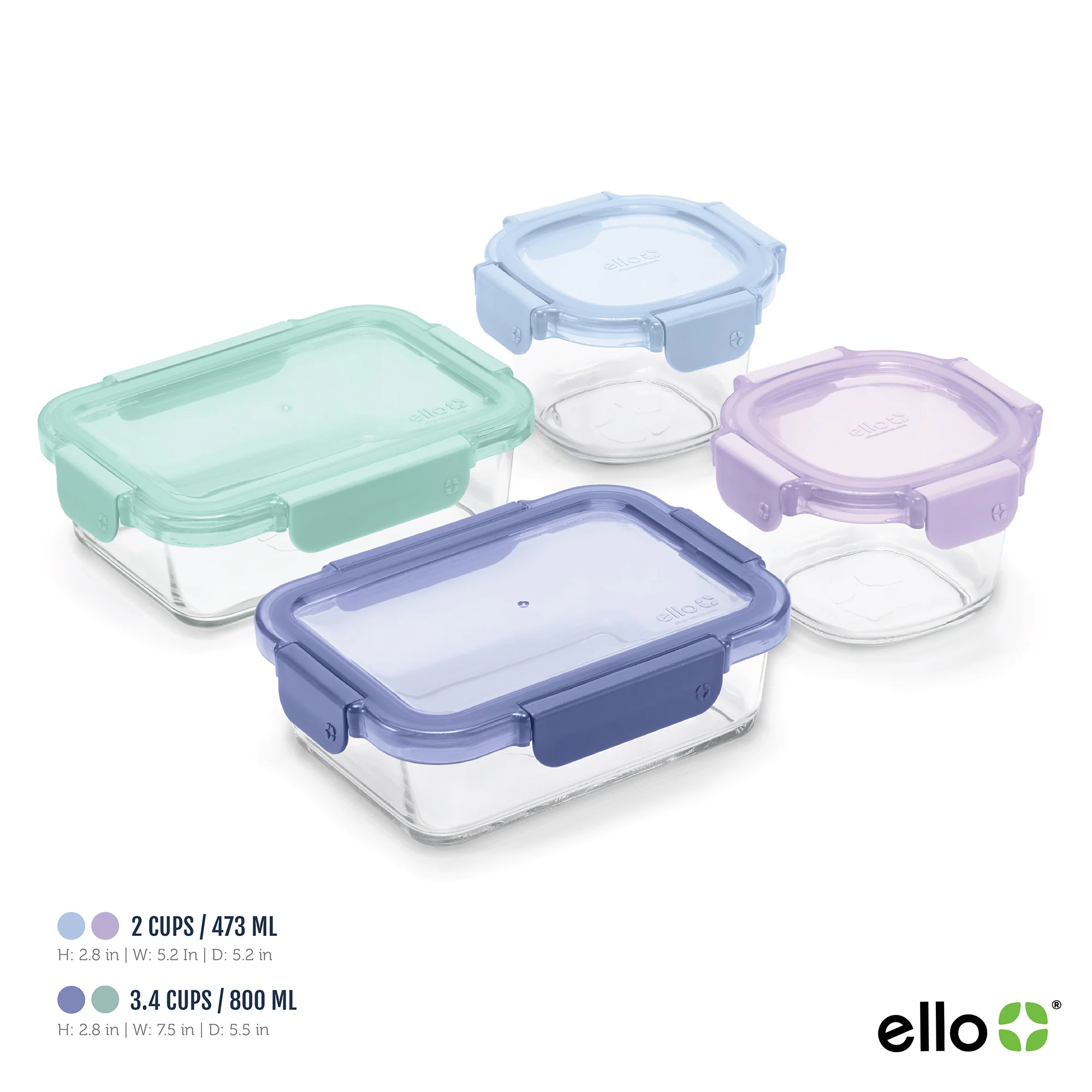 Color Lock® Glass 8pc Mixed Meal Prep Set - Image 4