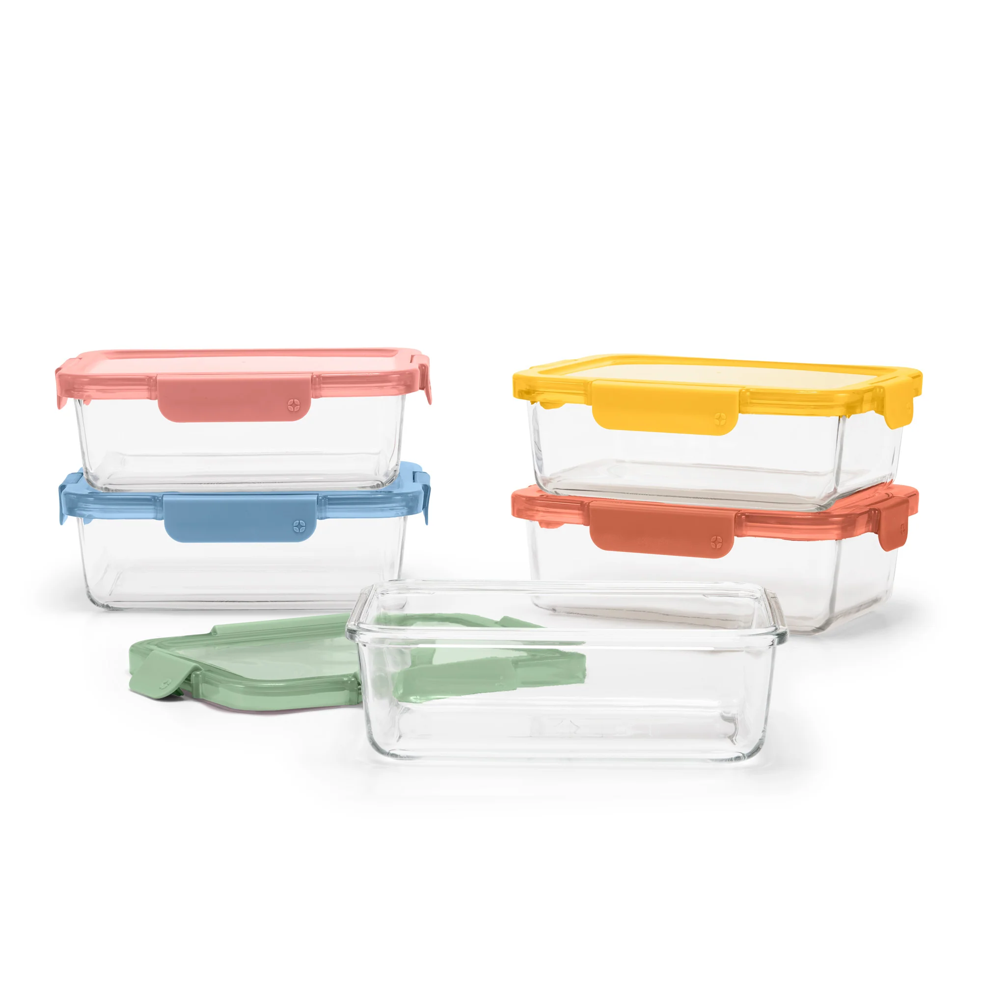 Color Lock® Glass Food Storage, 5 Cup Set of 5 - Image 8