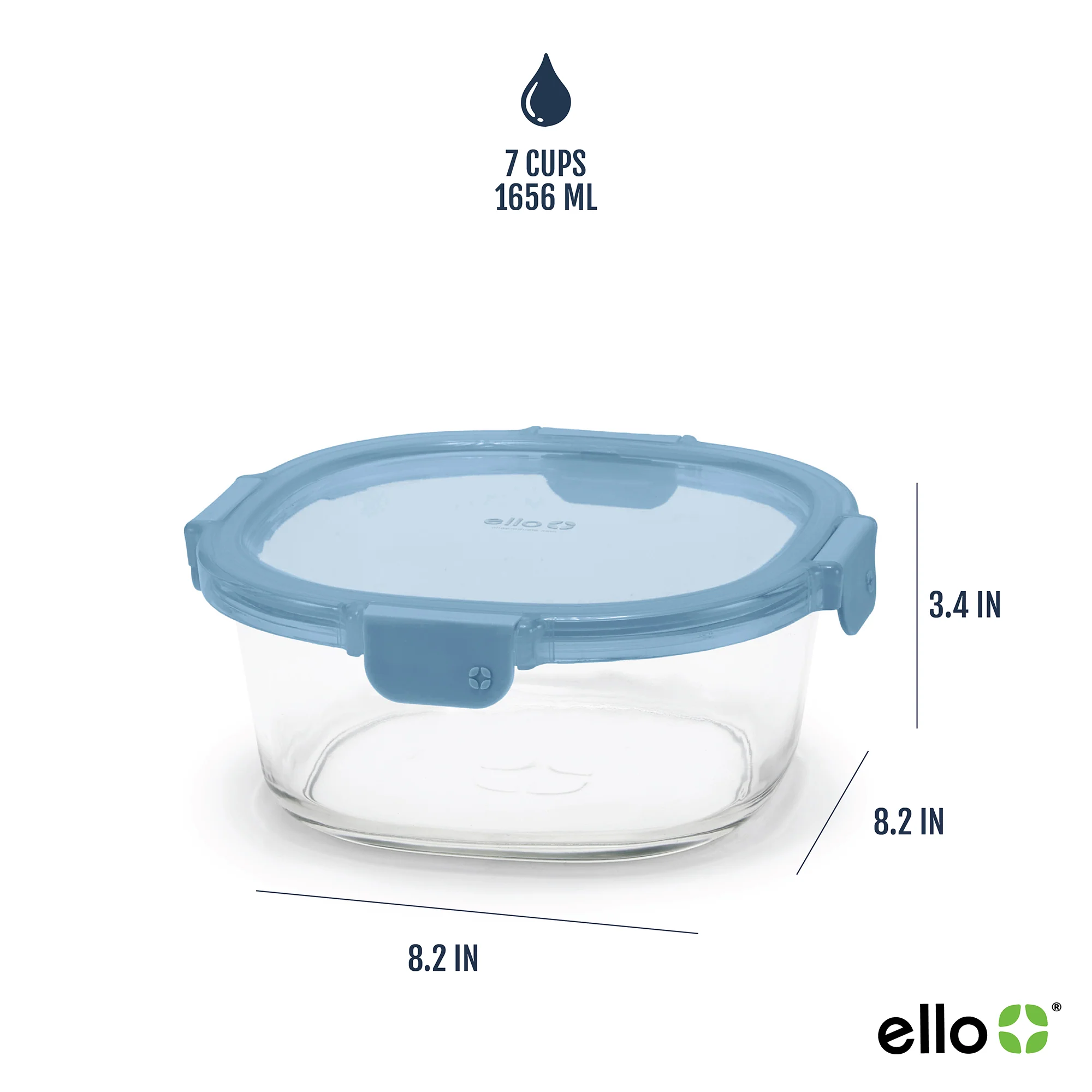 Color Lock® Glass 7 Cup Round 4pc Set - Image 3