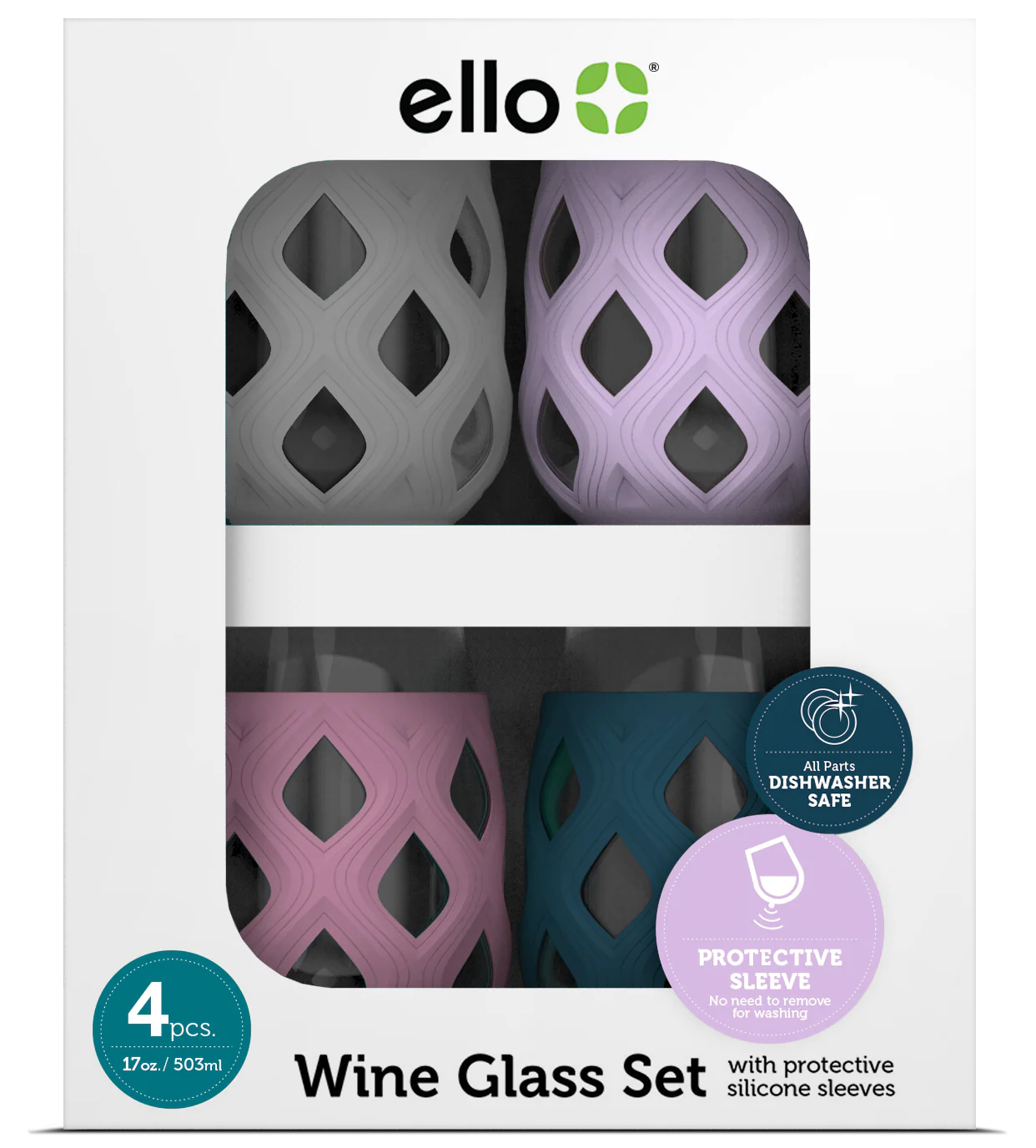 Cru Stemless Wine Glass Set with Silicone Protection - Image 12