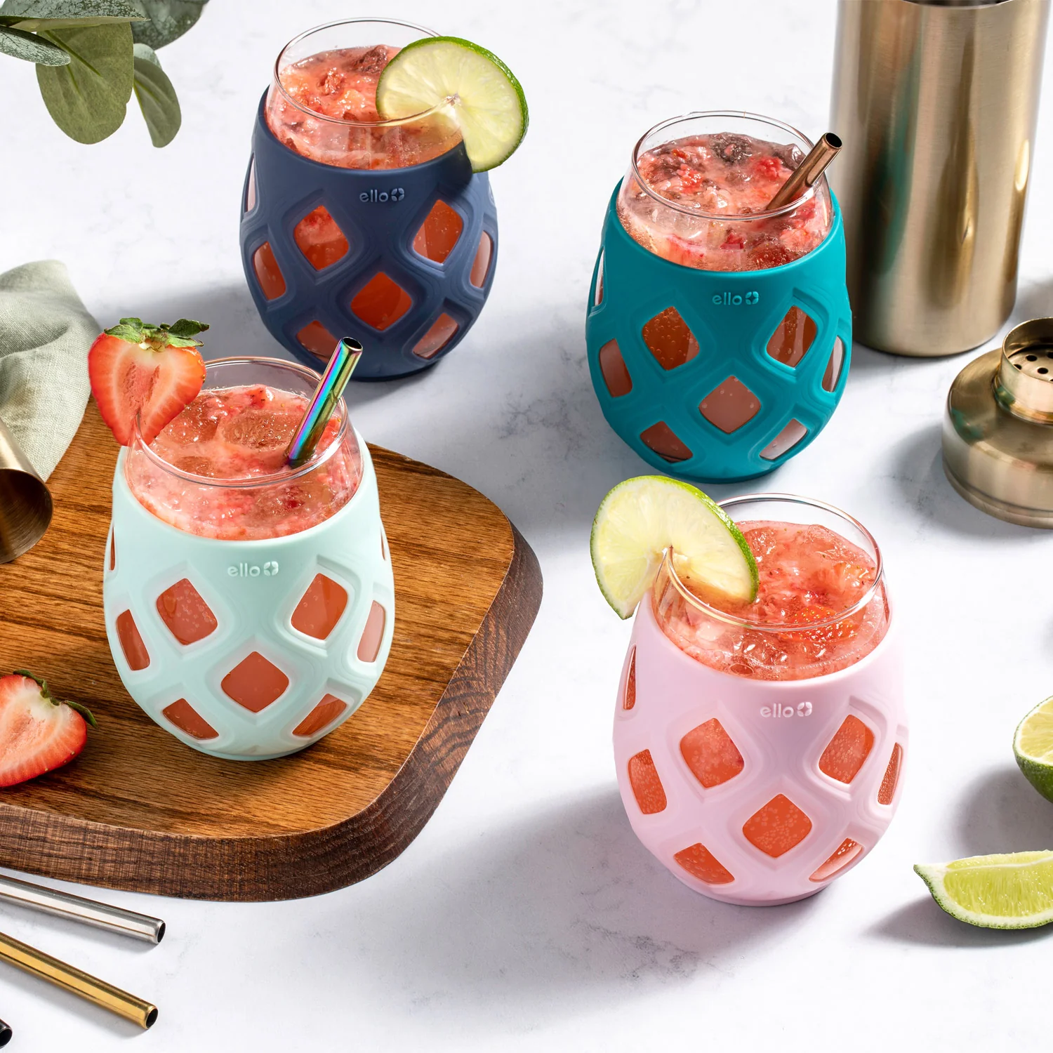 Cru Stemless Wine Glass Set with Silicone Protection - Image 22