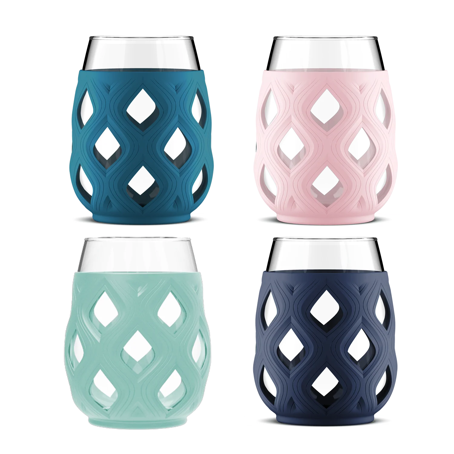 Cru Stemless Wine Glass Set with Silicone Protection - Image 3