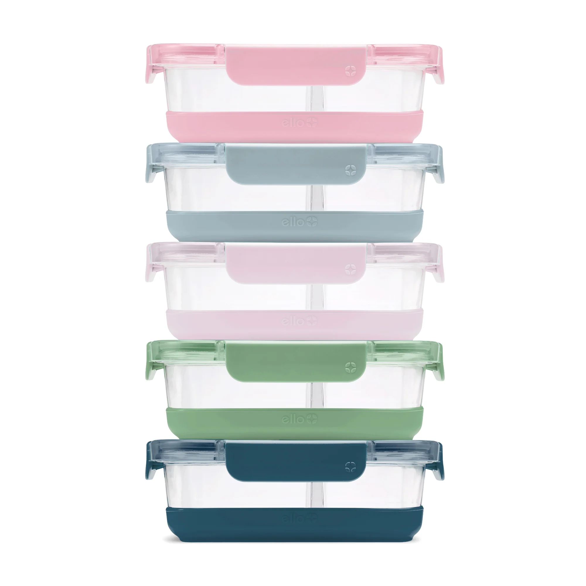 Ello Duraglass Refresh™ Meal Prep Containers, Set of 5 - Image 3