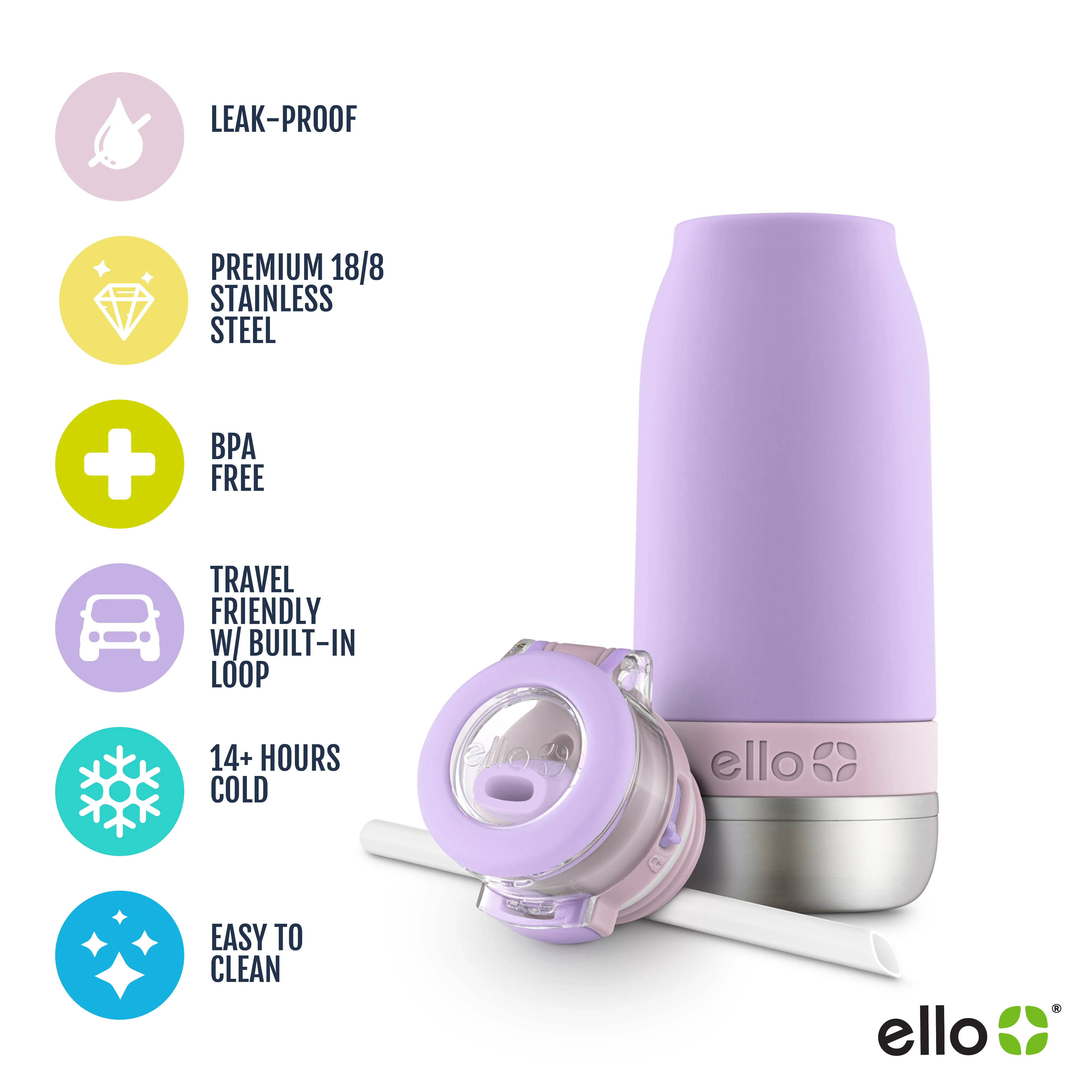 Emma 14oz Vacuum Insulated Stainless Water Bottle - Image 20