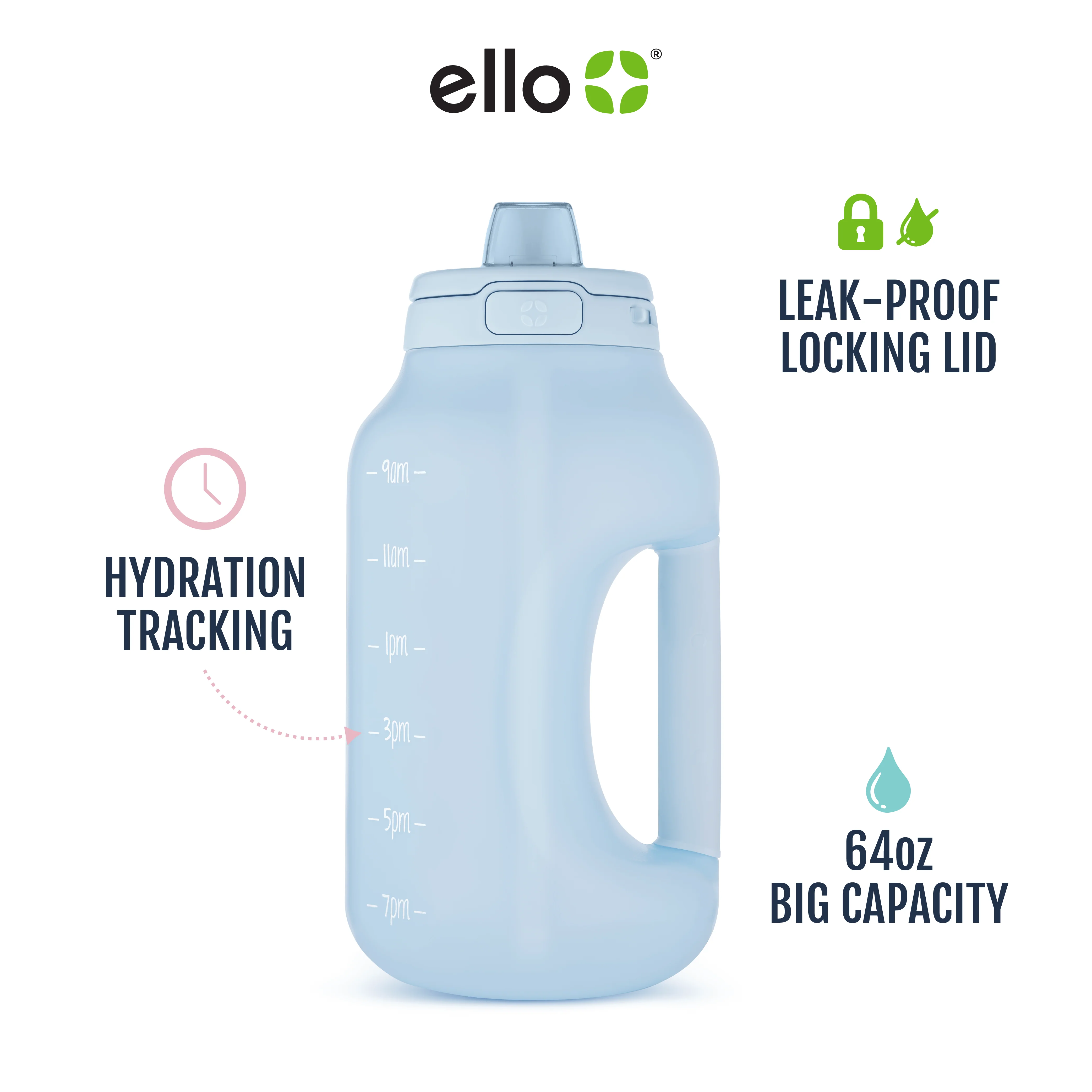 Hydra Half Gallon Water Bottle with Straw - Image 11