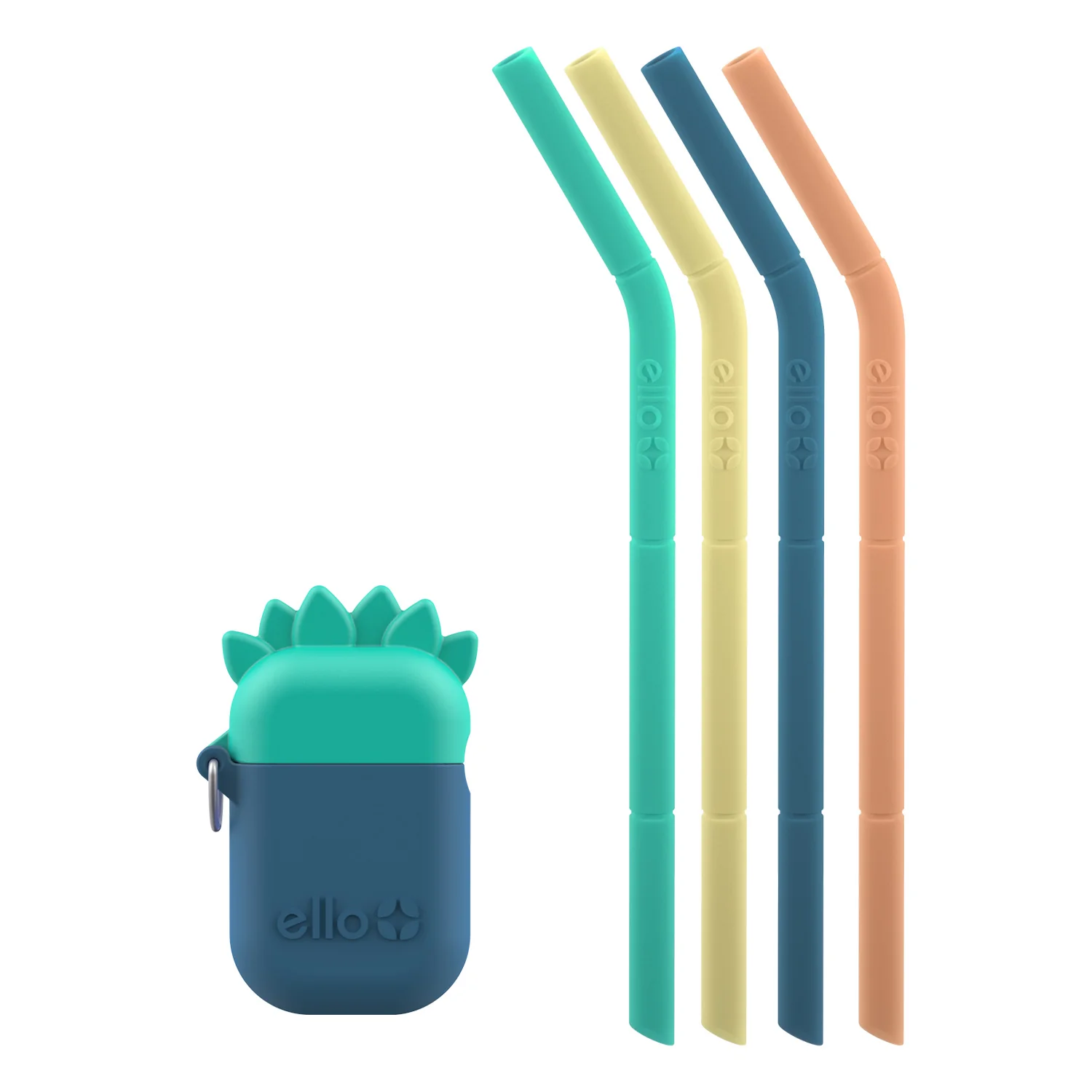 Kids Fold and Store Silicone Straw Set with Case - Image 5
