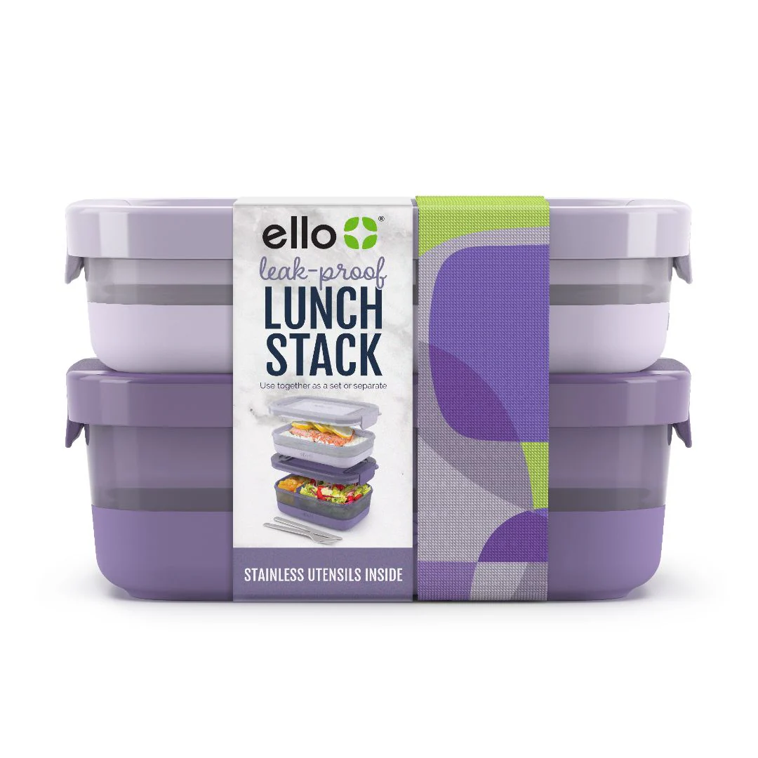 Lunch Bento Stack Plastic Food Storage Container, Set of 2 - Image 25