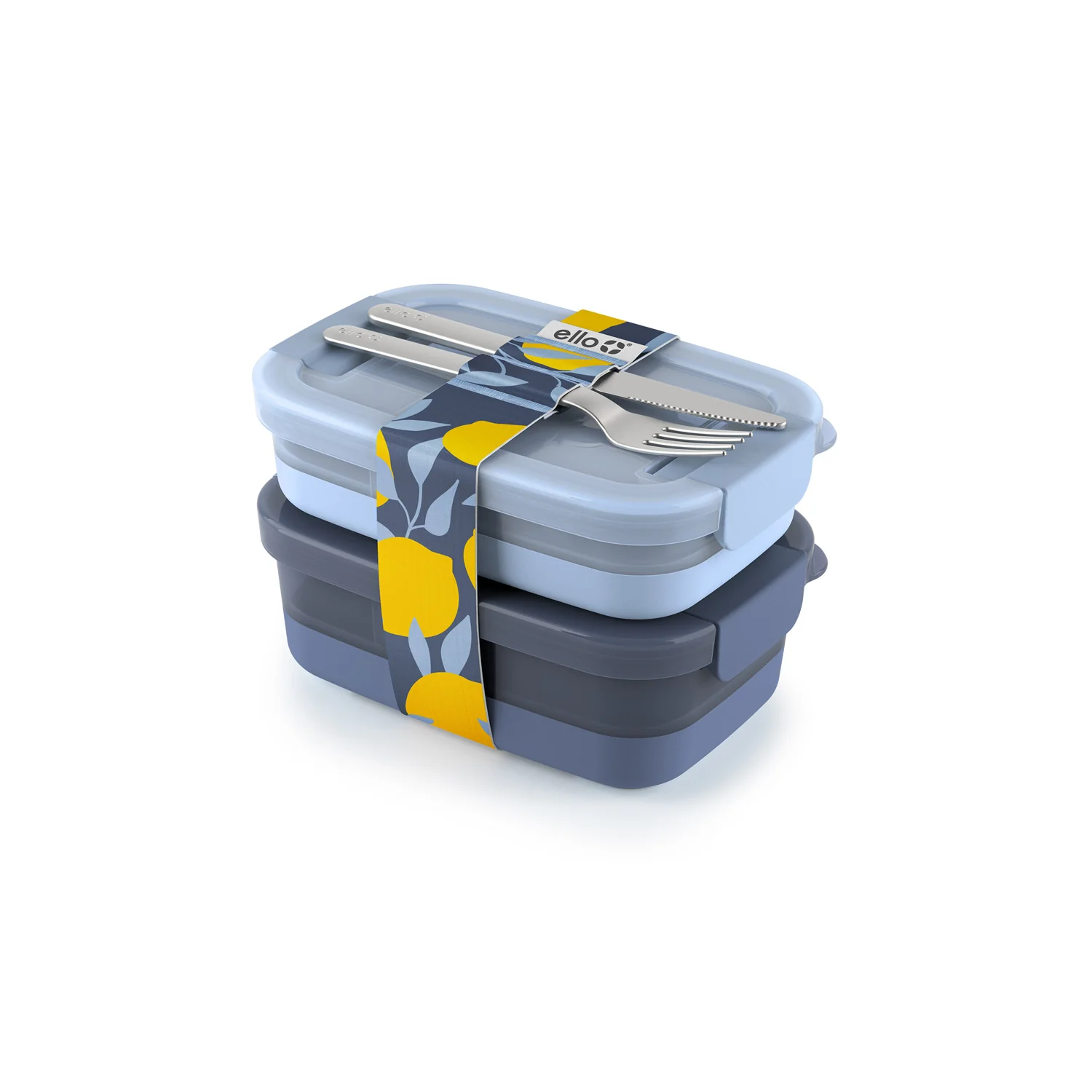 Lunch Bento Stack Plastic Food Storage Container, Set of 2 - Image 5
