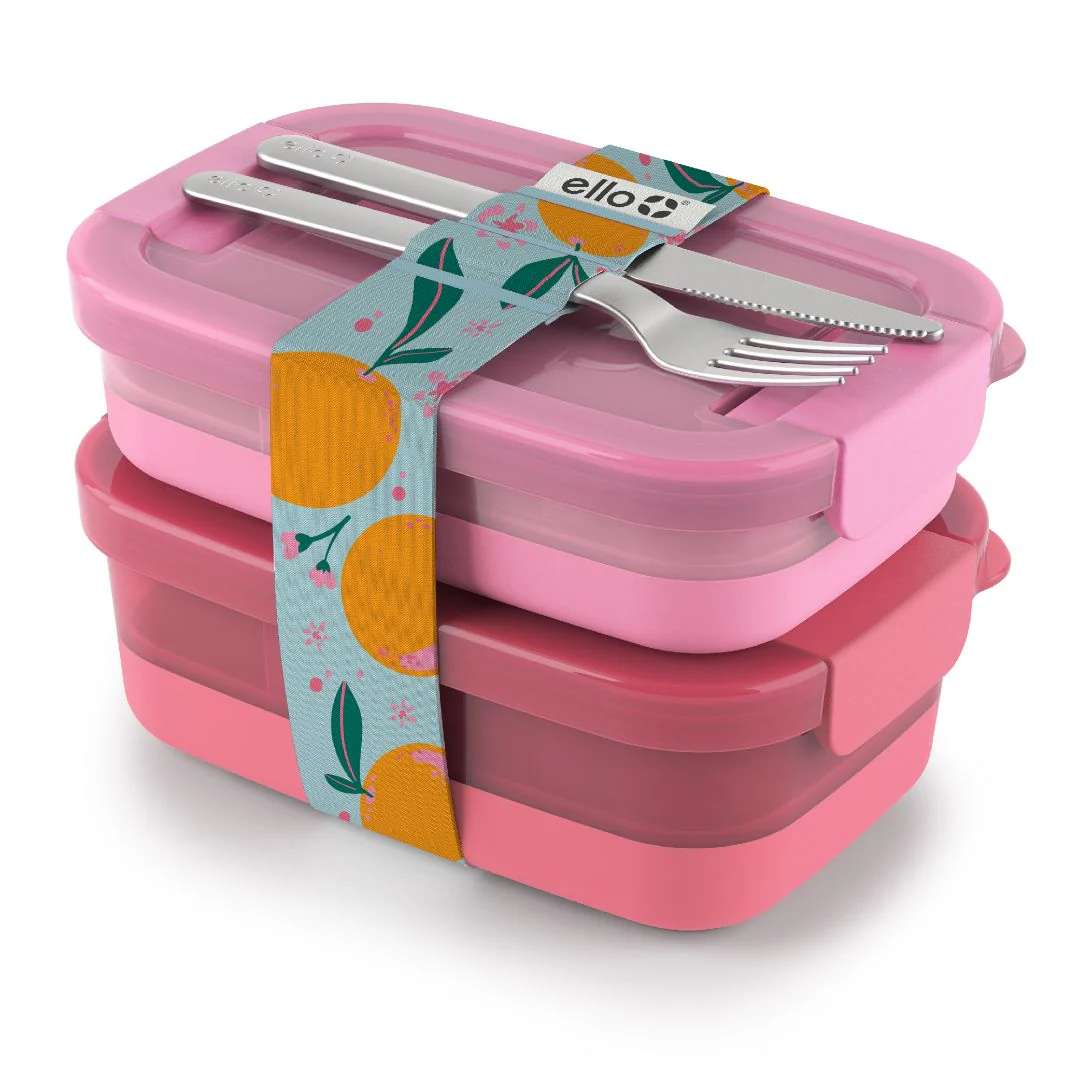 Lunch Bento Stack Plastic Food Storage Container, Set of 2 - Image 8