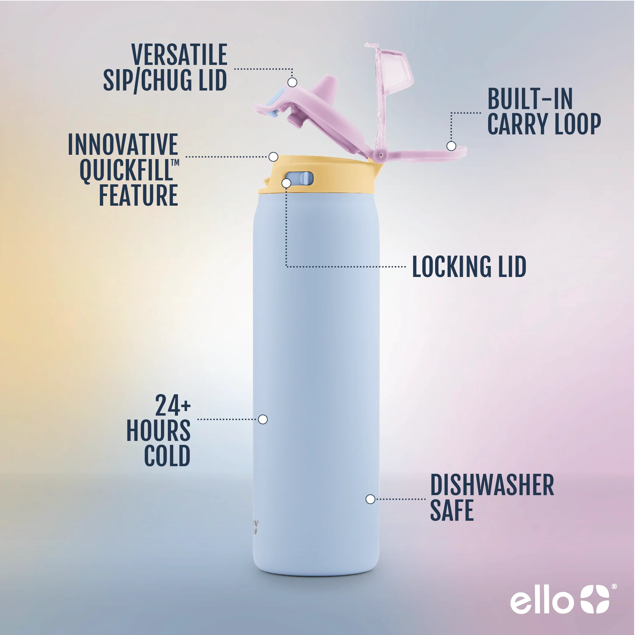 Pop & Fill Stainless Steel Water Bottle - Image 53