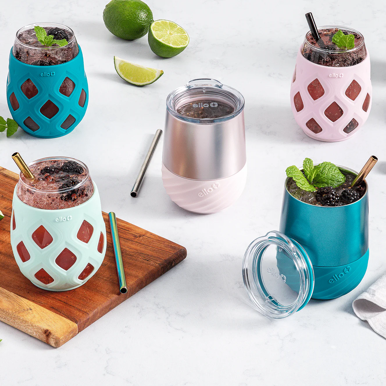 Stainless Cocktail Straws - Set of 5 - Image 4